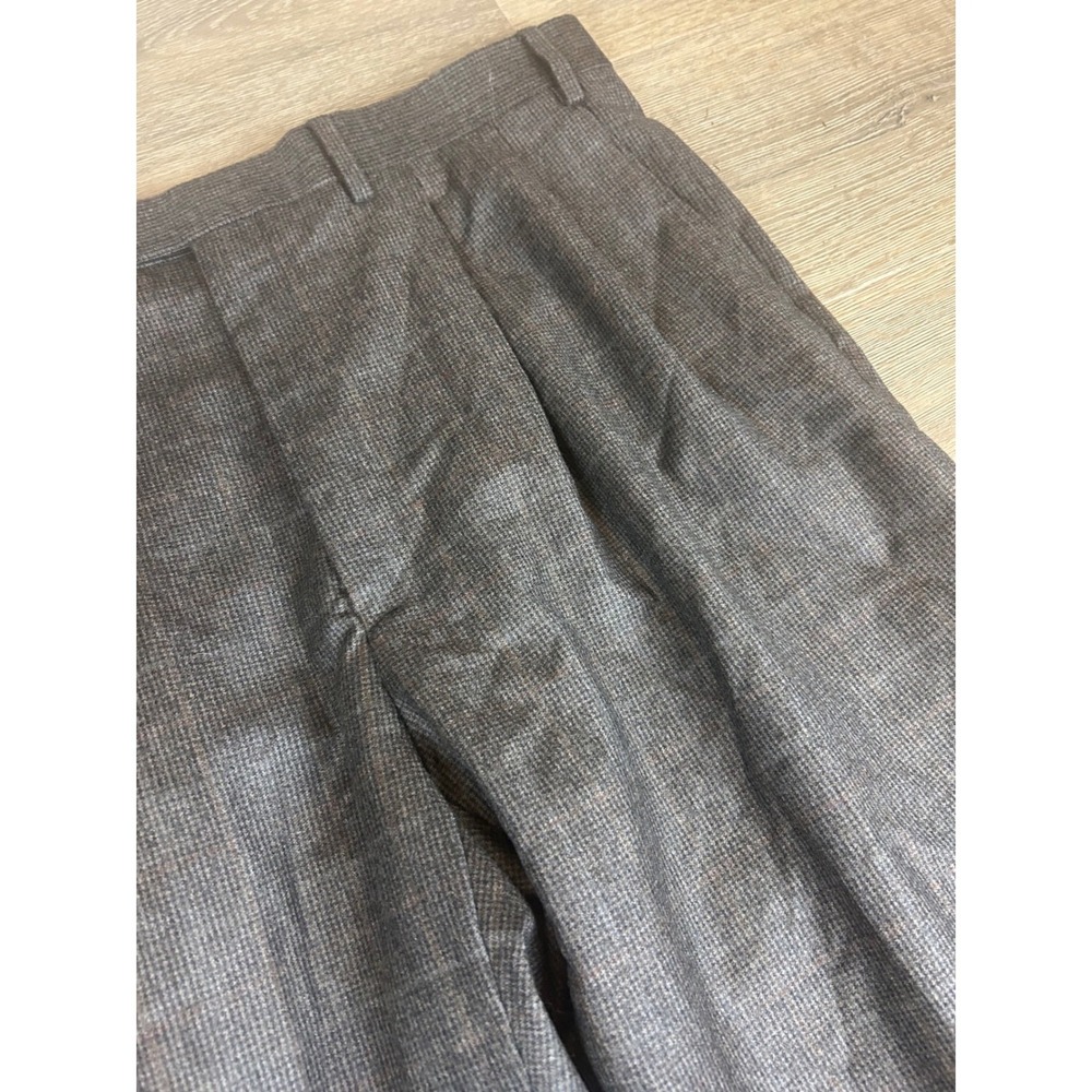 Lauren Ralph Lauren Mens Brown Wool Pleated Cuffed Dress Pants 38W x 32L - Picture 4 of 11